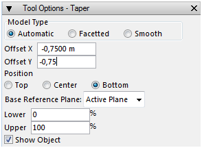 13 Tool Options Taper