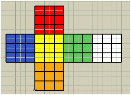 54 Siatka kostki 3D