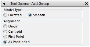 39 Tool Options Axial Sweep